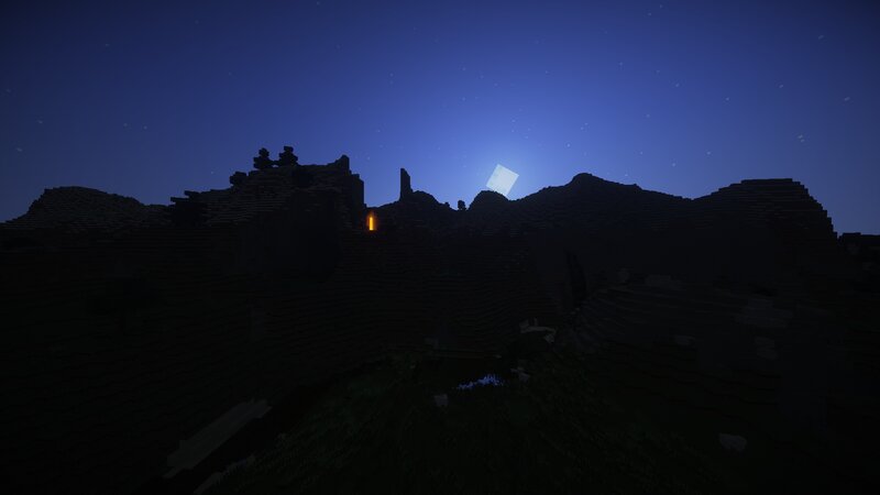 Silhouetted Mountains at Night — Blue, Dark, Quiet
