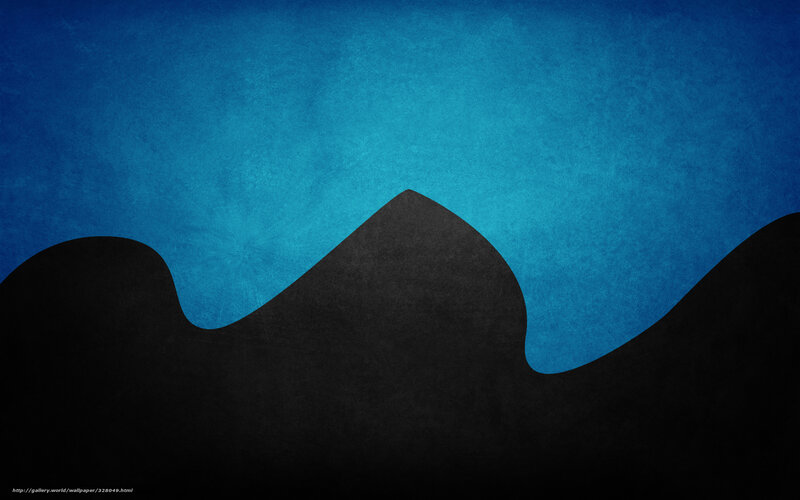 Silhouetted Mountains — Blue, Serene, Minimalist