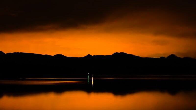 Silhouetted Mountains — Orange, Dramatic, Sunset