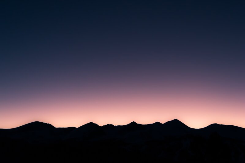 Silhouetted Mountains — Purple, Serene, Sunset