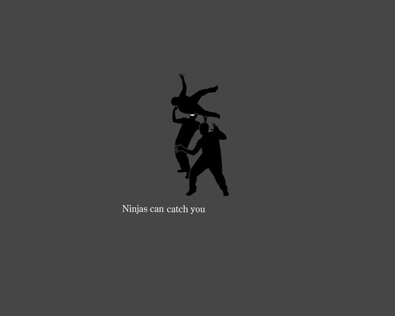 Silhouetted Ninjas — Black, Dramatic, Minimalist, People