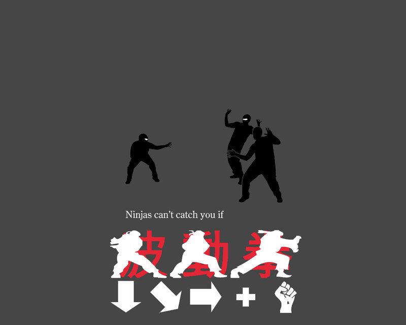 Silhouetted Ninjas — Gray, Action