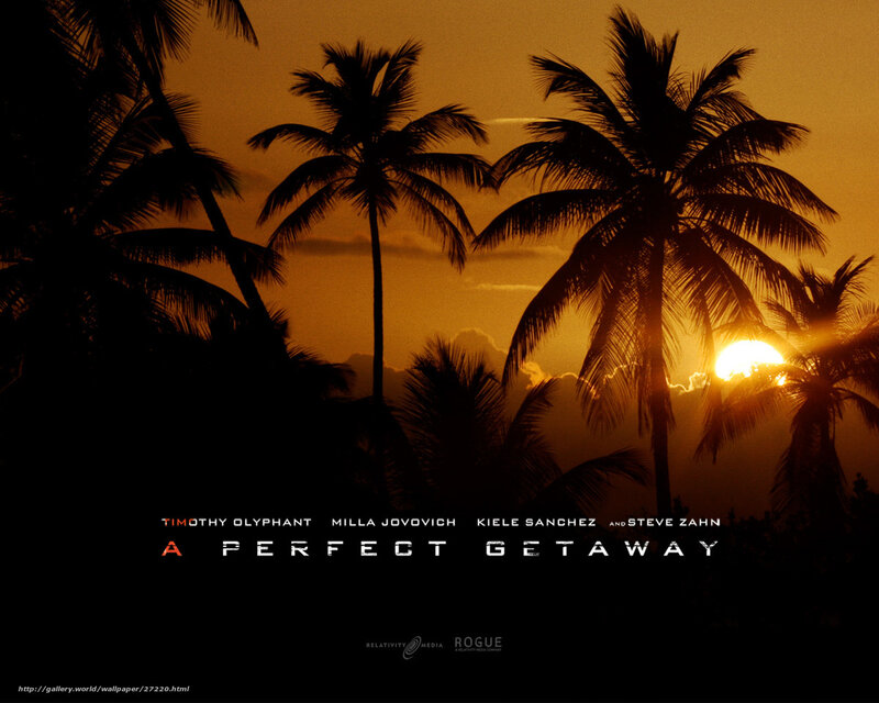 Silhouetted Palm Trees — Orange, Dramatic, Sunset, Photograph, Sun, Sky