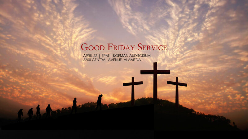 Silhouetted People at Crucifixion