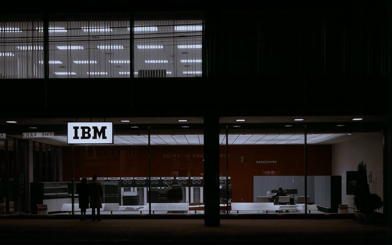 Silhouetted People at IBM
