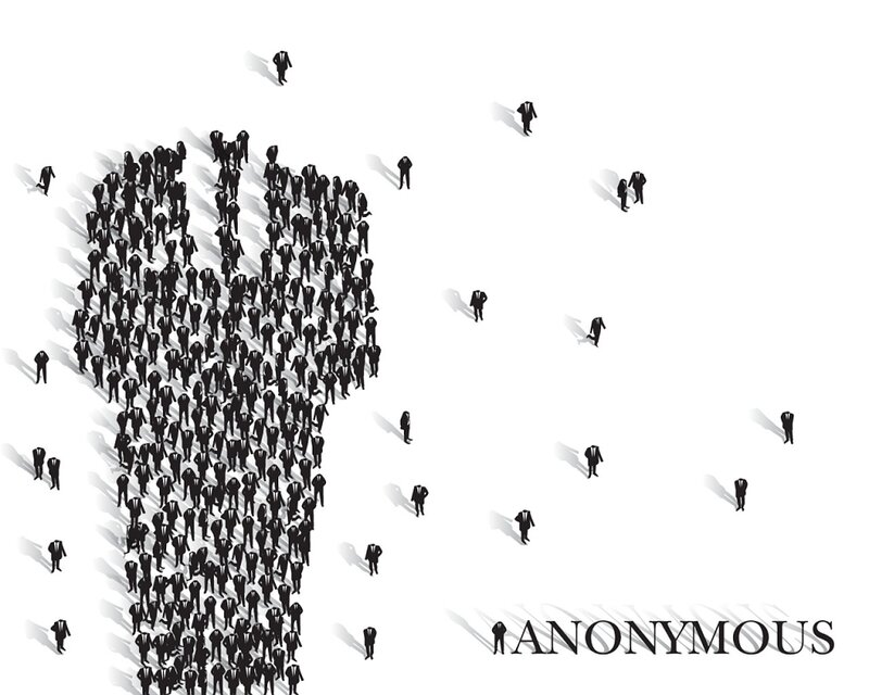 Silhouetted People Forming Lightbulb