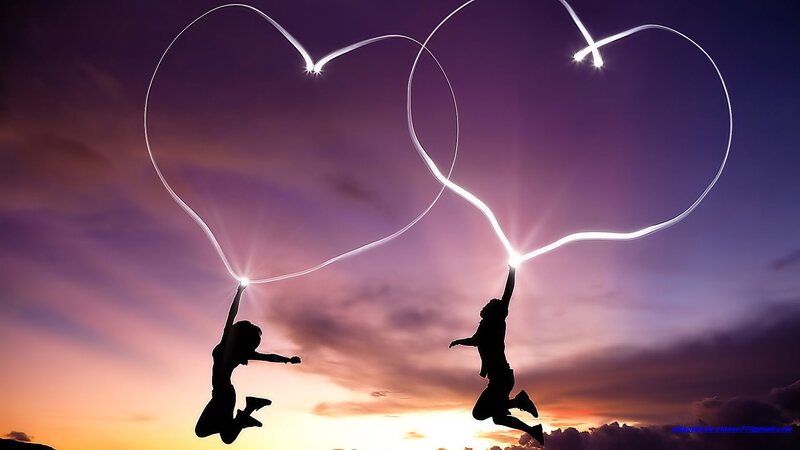 Silhouetted People Jumping — Purple