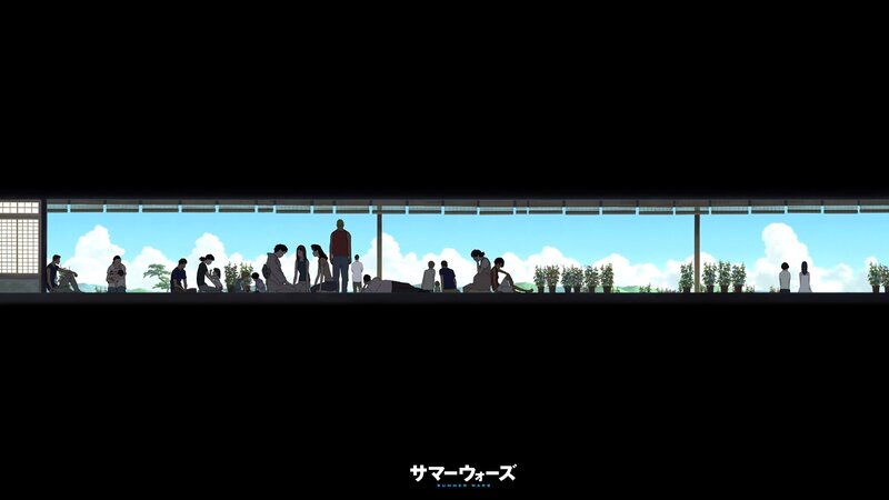 Silhouetted People on Platform