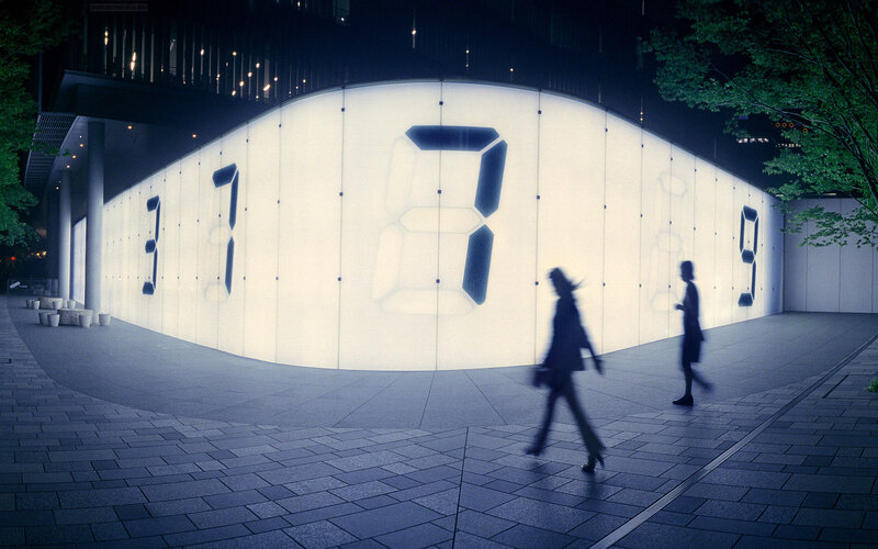Silhouetted People Walking — White, Dramatic