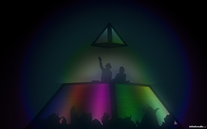 Silhouetted Performers on Stage