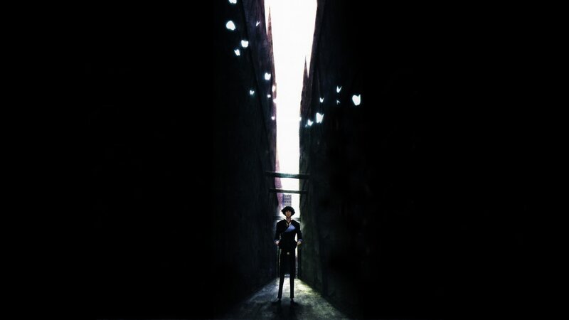 Silhouetted Person in Alley