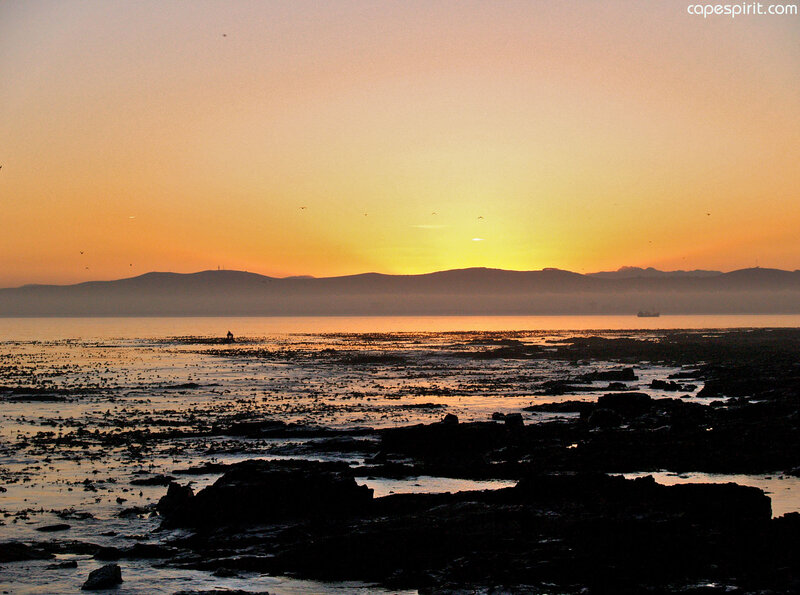 Silhouetted Person on Shore