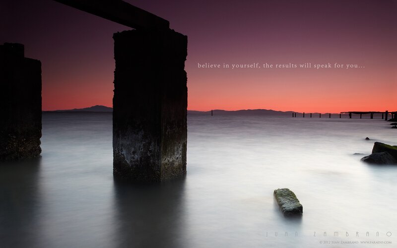 Silhouetted Pier Pillars — Purple