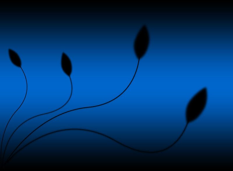 Silhouetted Plant Stems — Blue