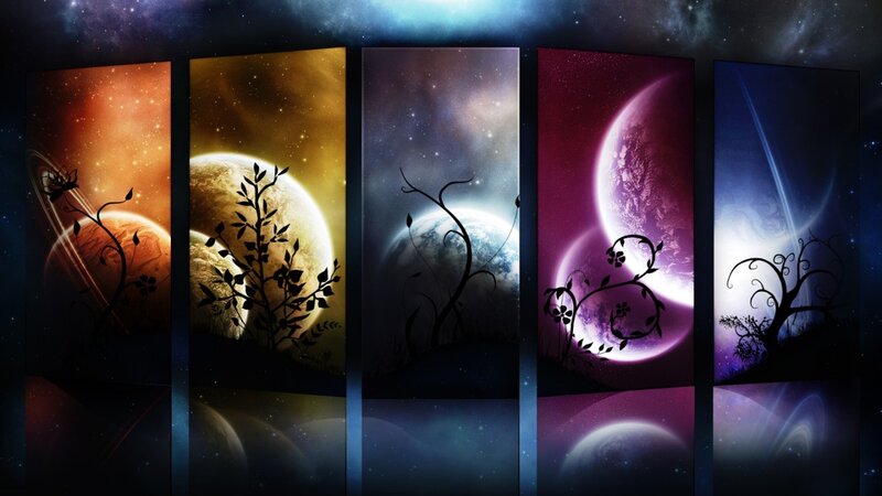 Silhouetted Plants on Planets
