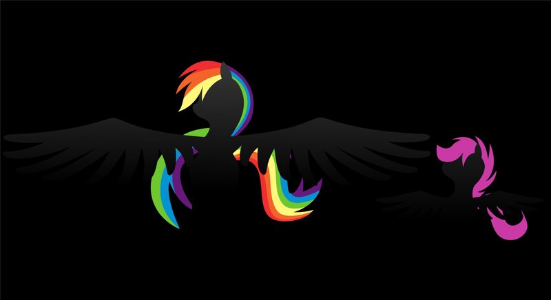 Silhouetted Ponies