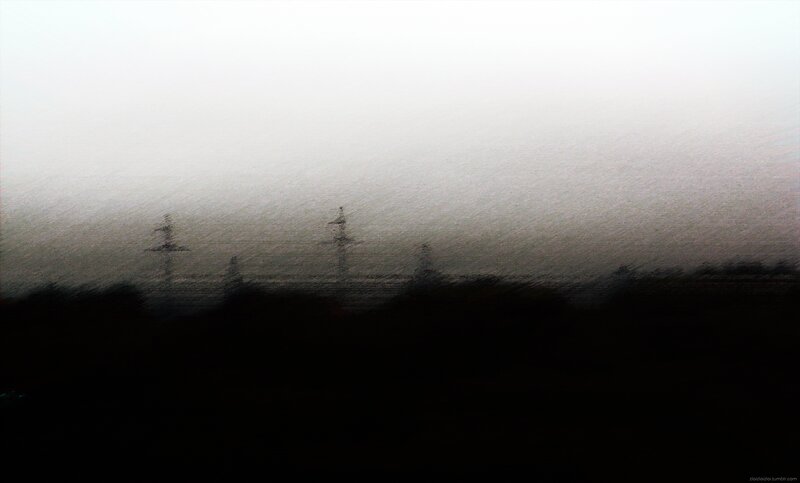 Silhouetted Power Lines — Gray