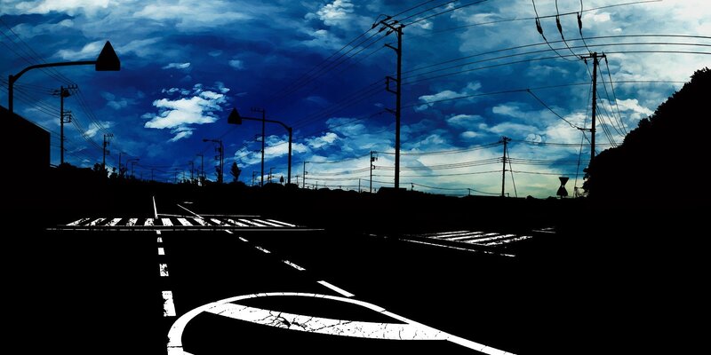 Silhouetted Road at Dusk
