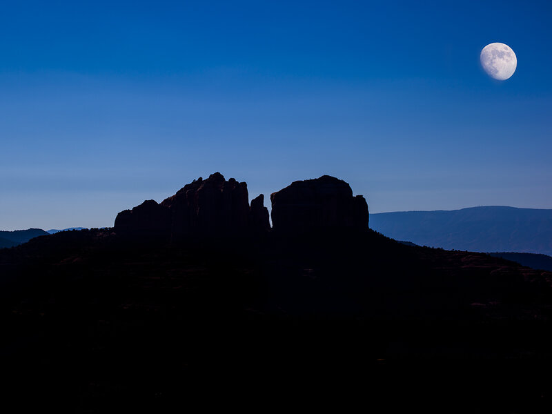 Silhouetted Rock Formations — Blue