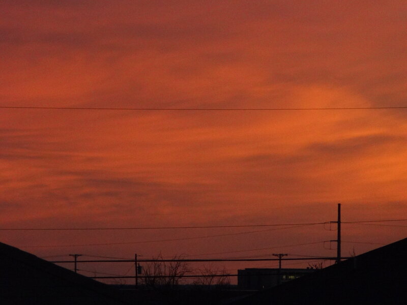 Silhouetted Rooftops — Orange, Dramatic