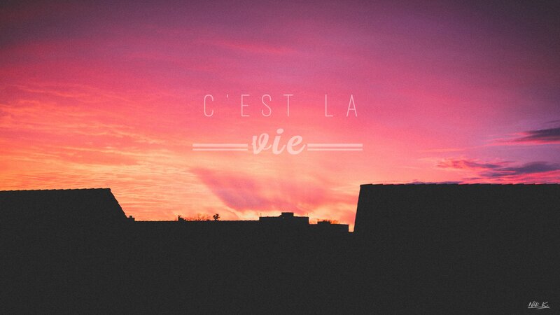 Silhouetted Rooftops — Pink