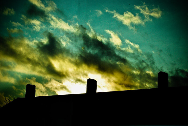 Silhouetted Rooftops — Teal