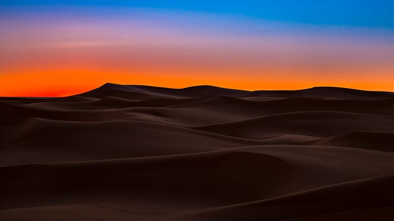 Silhouetted Sand Dunes