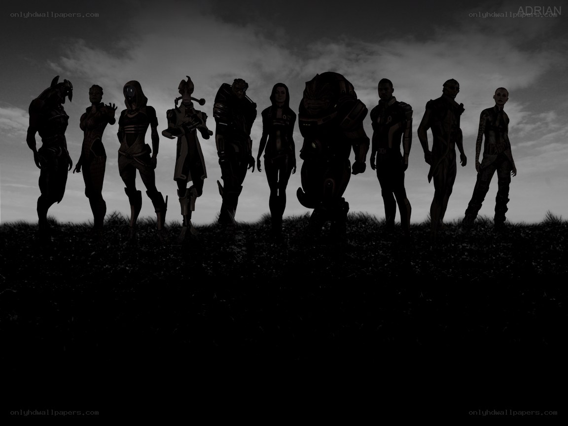 silhouetted sci-fi characters