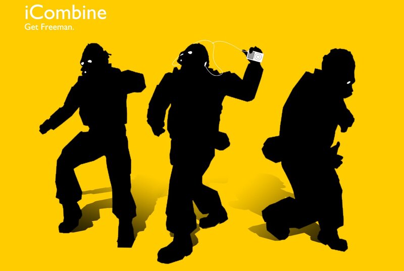 Silhouetted Soldiers Dancing — Yellow