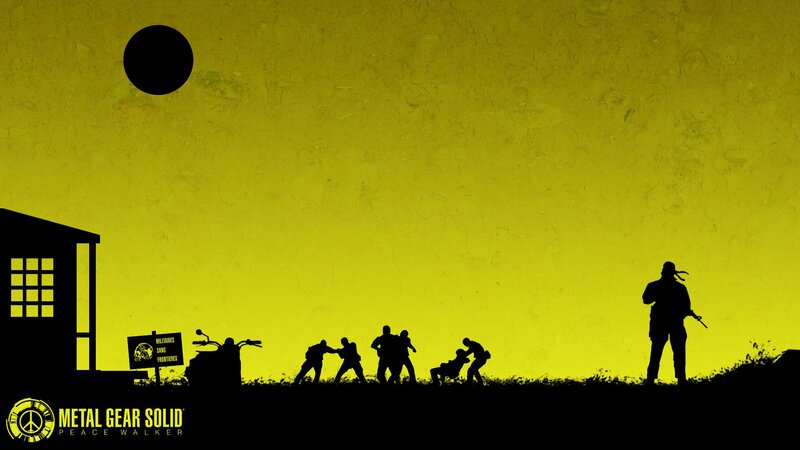 Silhouetted Soldiers Fighting