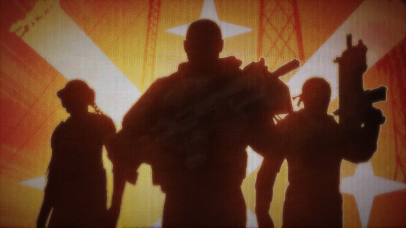 Silhouetted Soldiers — Orange