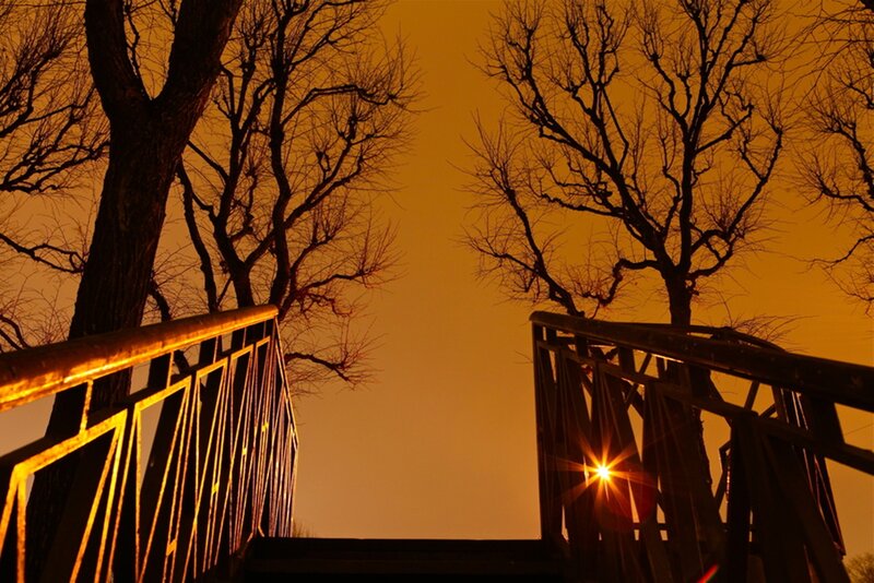 Silhouetted Staircase