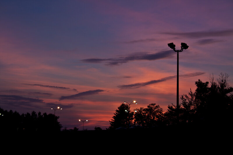 Silhouetted Streetlights