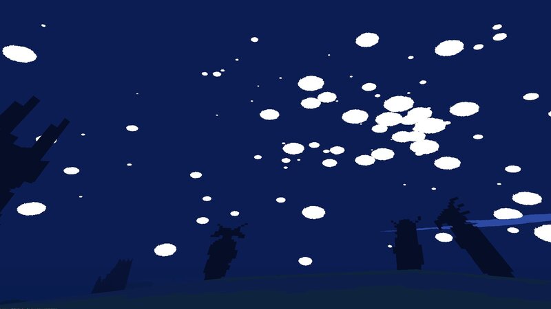 Silhouetted Structures in Snow