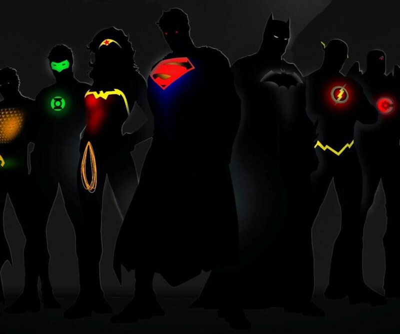 Silhouetted Superheroes