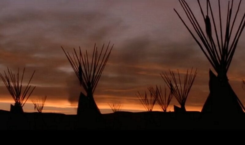 Silhouetted Teepees