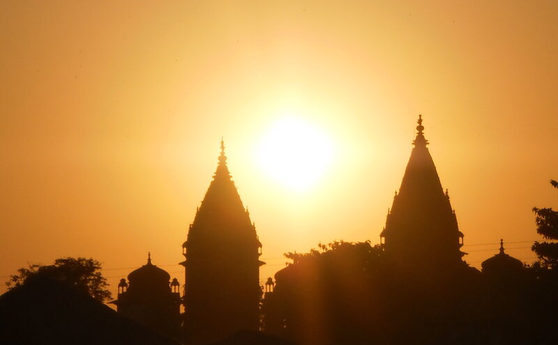 Silhouetted Temple Spires