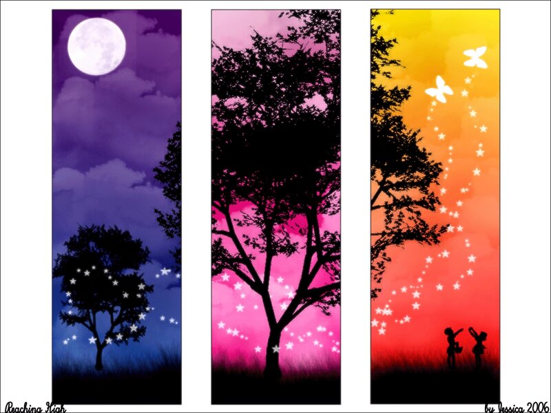 Silhouetted Trees and Stars
