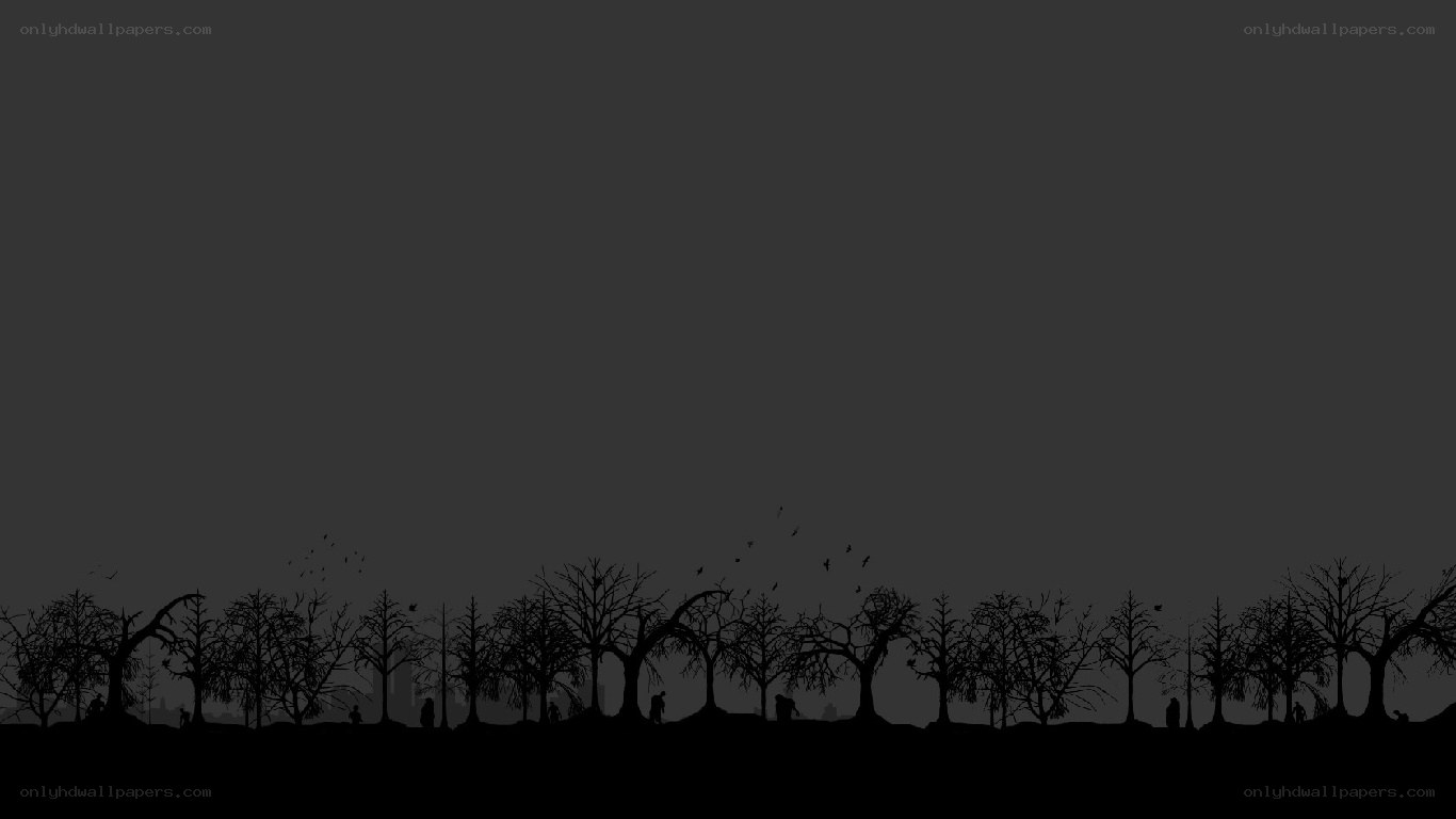 Silhouetted trees at dusk