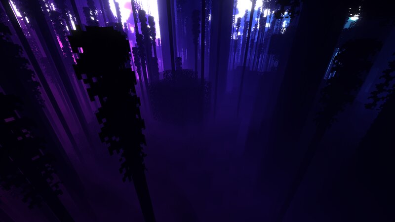 Silhouetted Trees in Forest — Purple, Dark, Mysterious