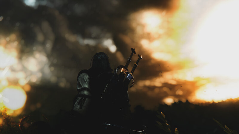 Silhouetted Warrior — Black