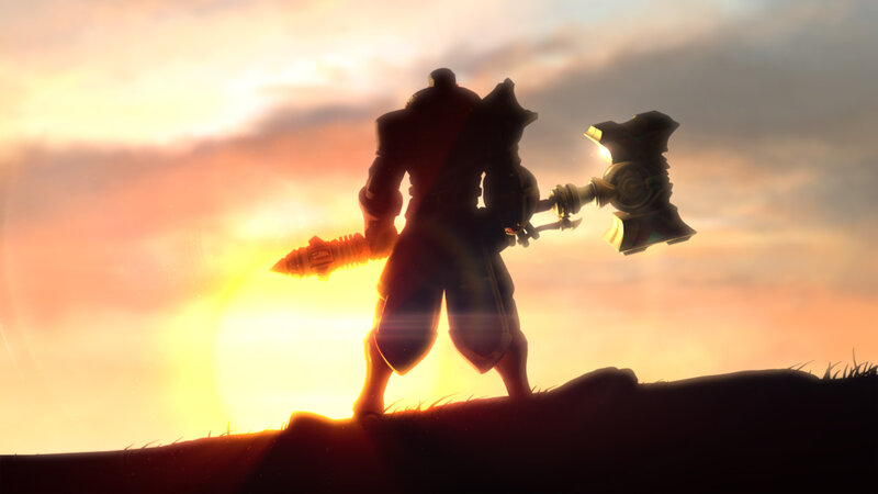 Silhouetted Warrior