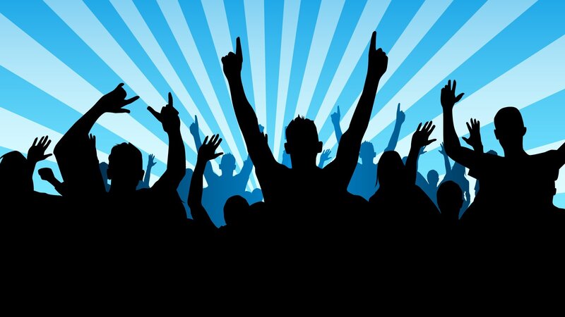 silhouettes at a concert