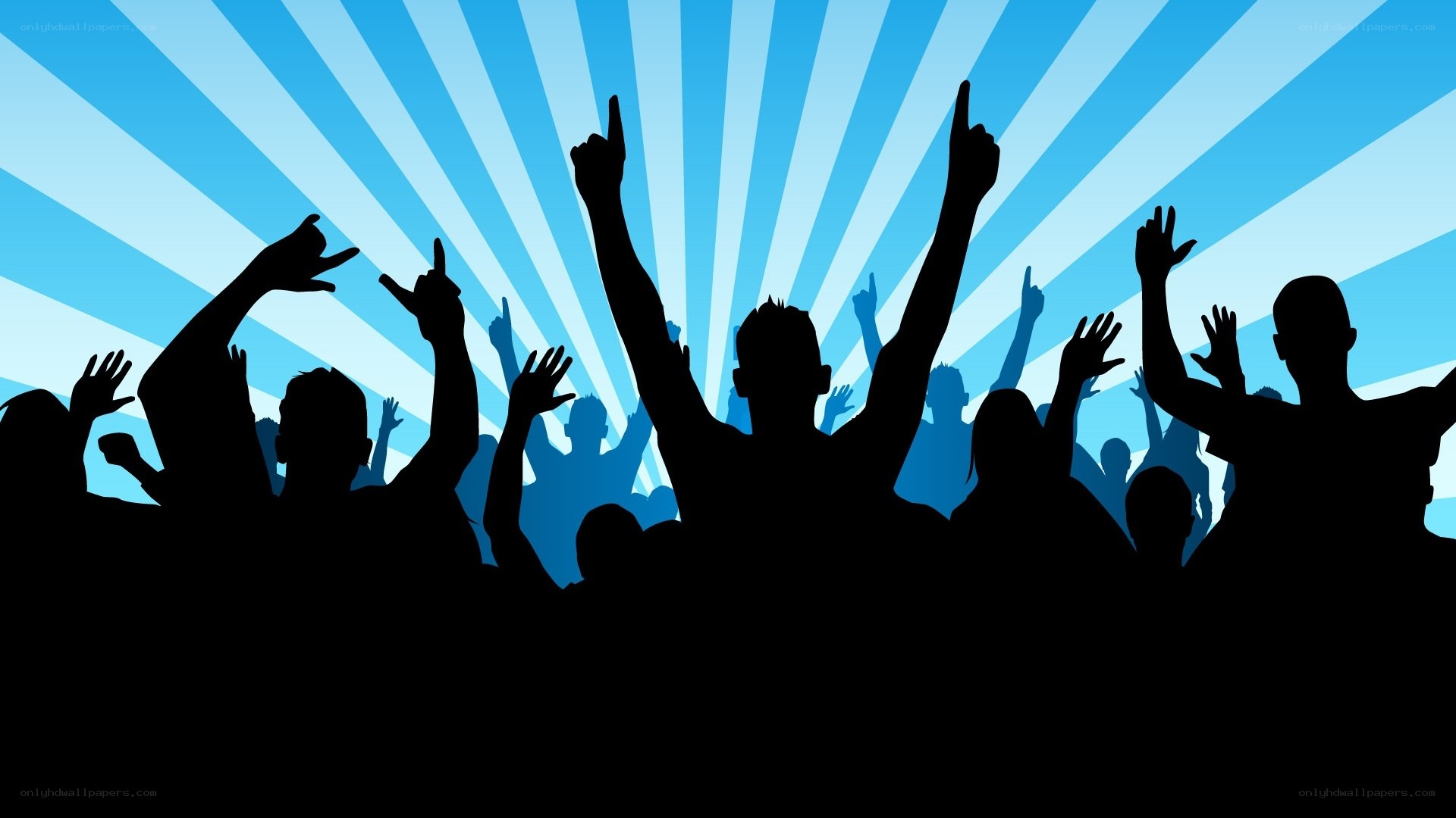 silhouettes at a concert