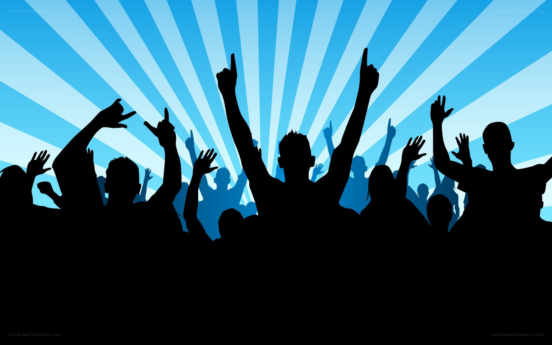 silhouettes at a concert