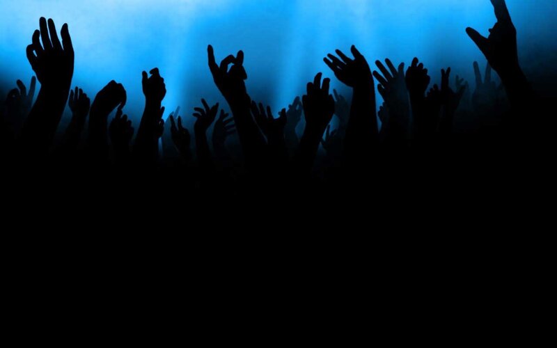 silhouettes at a concert
