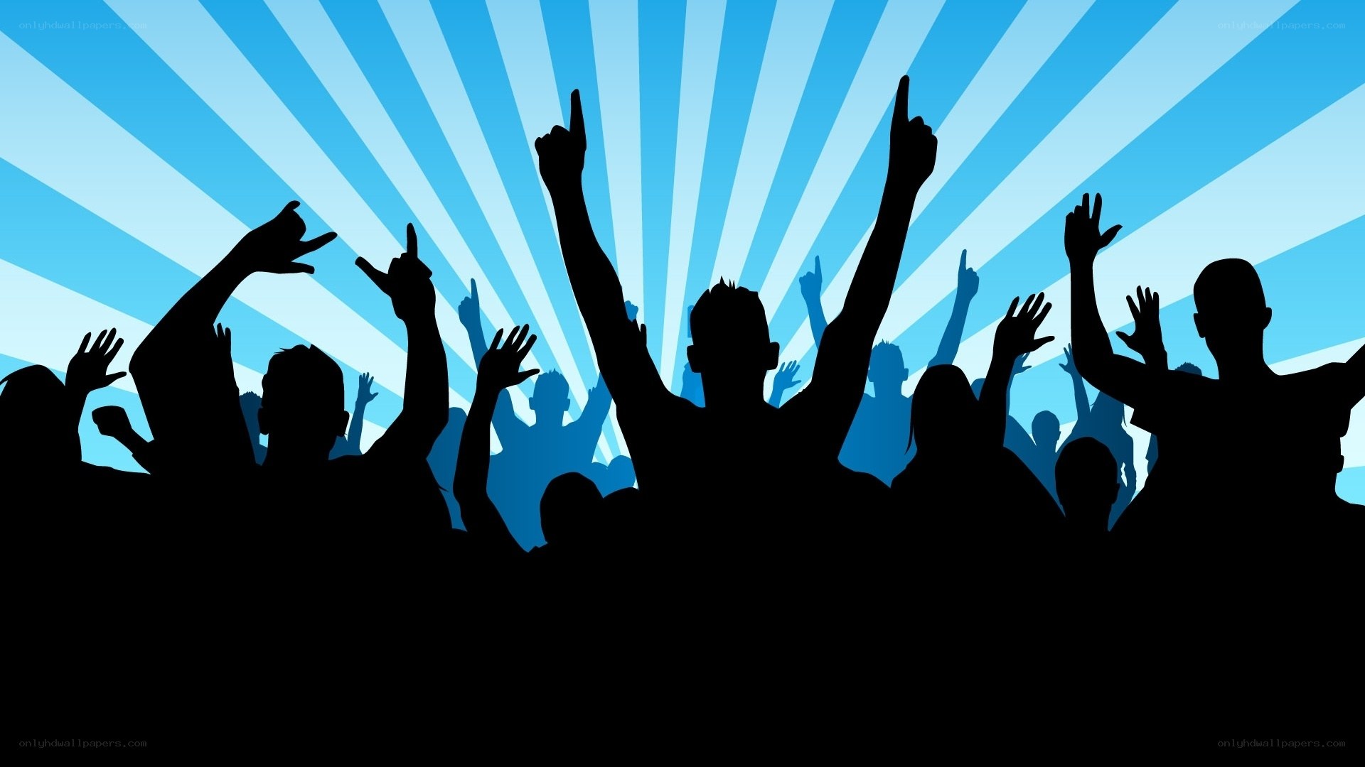 silhouettes at a concert