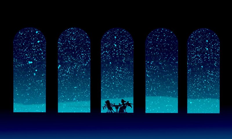 silhouettes at a window