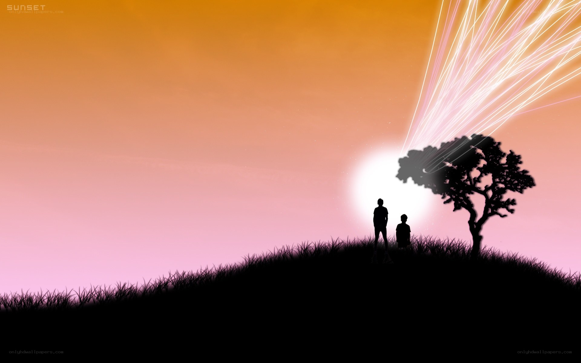 Silhouettes at sunset