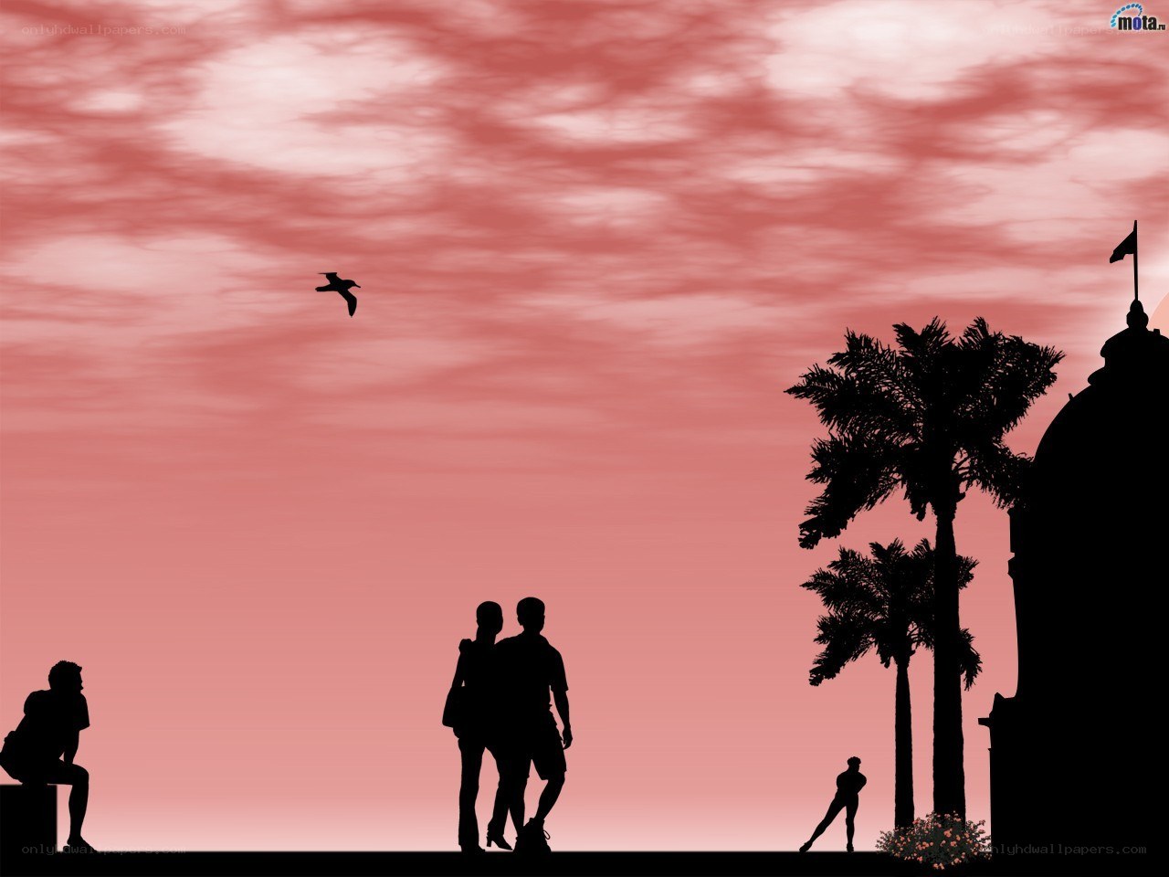 Silhouettes at sunset